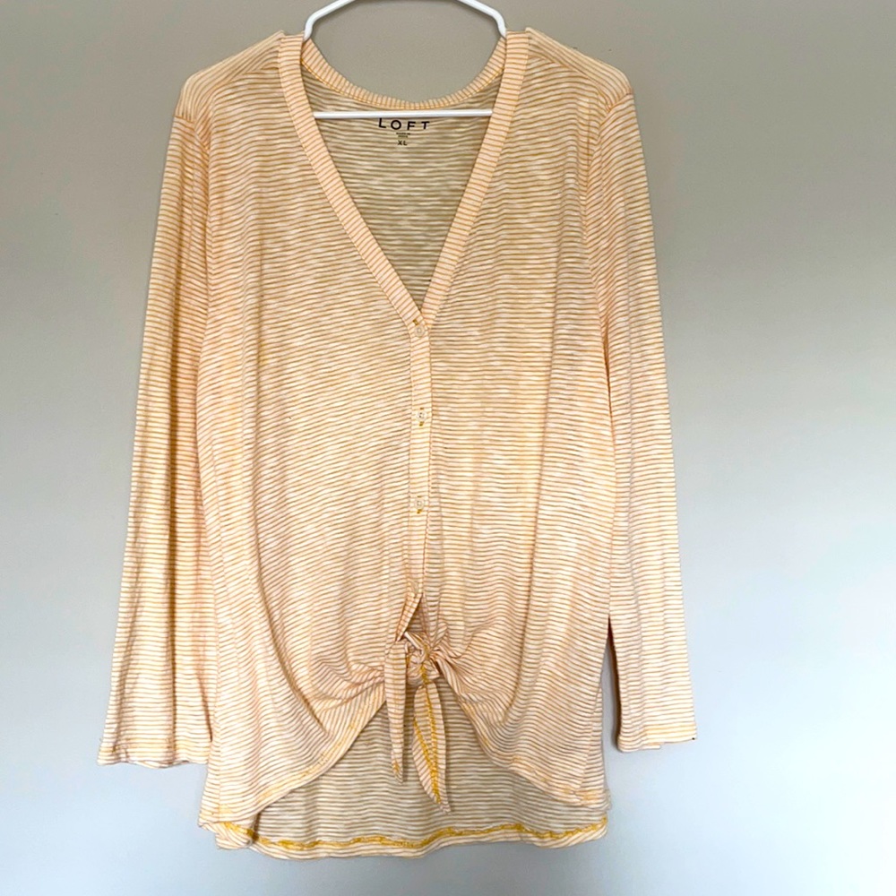 LOFT Tie Front Top